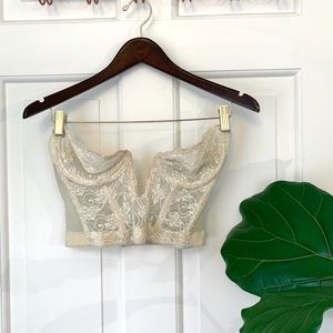 Vintage Lace Bustier - Fits about a 38D